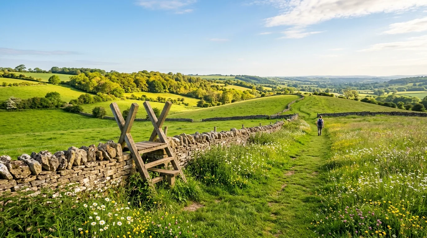 People walking in a park on a sunny day