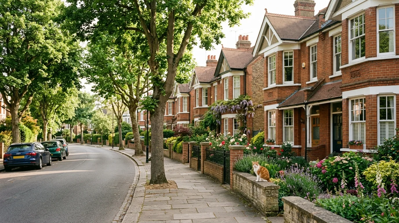 A quiet, safe residential street in the UK